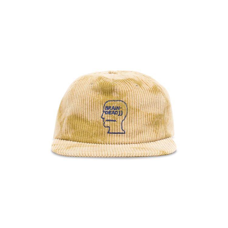 Brain Dead Bleach Cord Logo Head 5 Panel Cap Gold