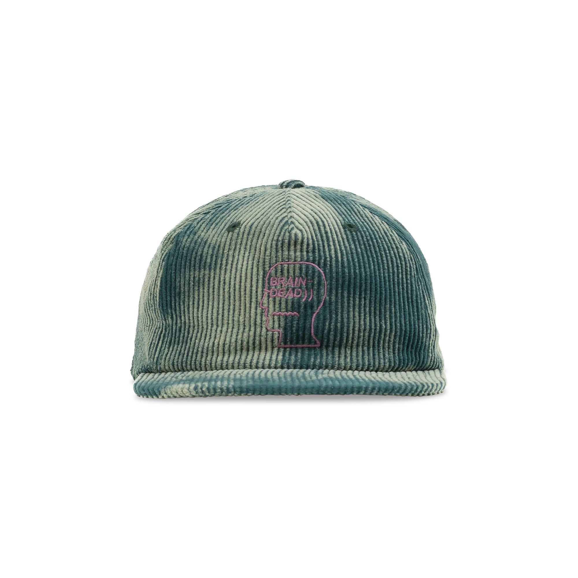 Buy Brain Dead Bleach Cord Logo Head 5 Panel Cap 'Mallard Green