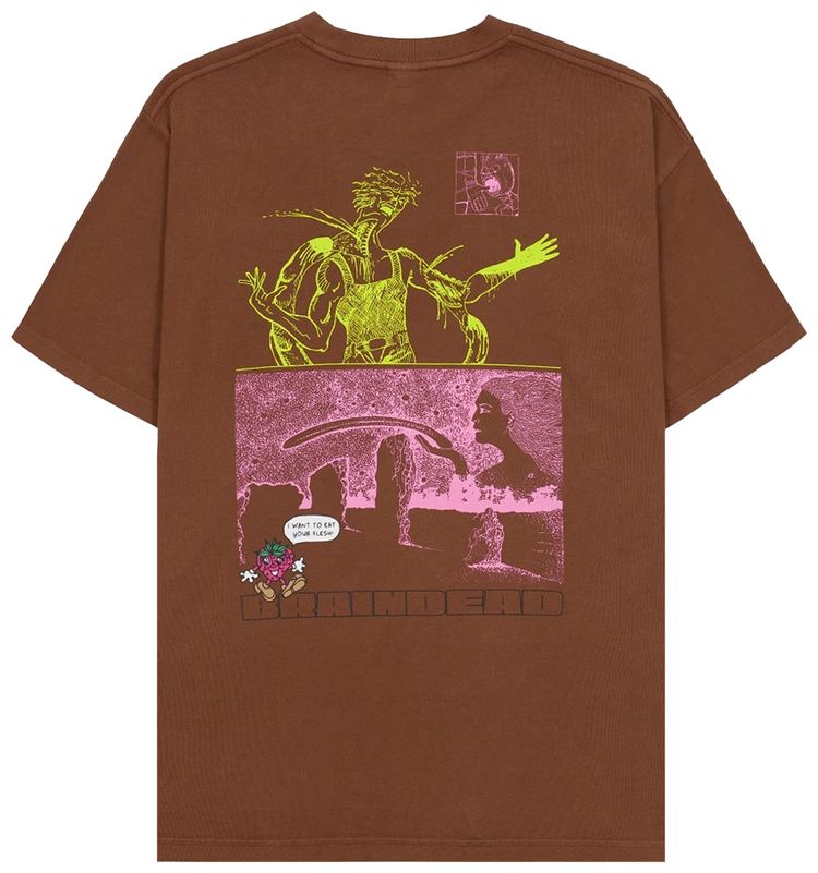 Brain Dead Fruitful Companion T Shirt Light Brown