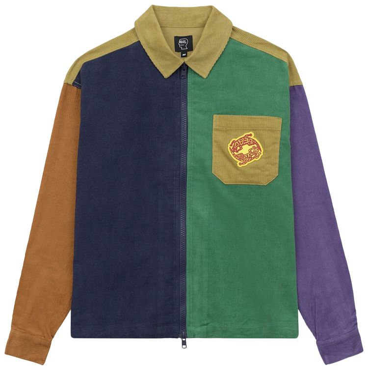 Brain Dead Lizards Wide Wale Zip Shirt Multicolor