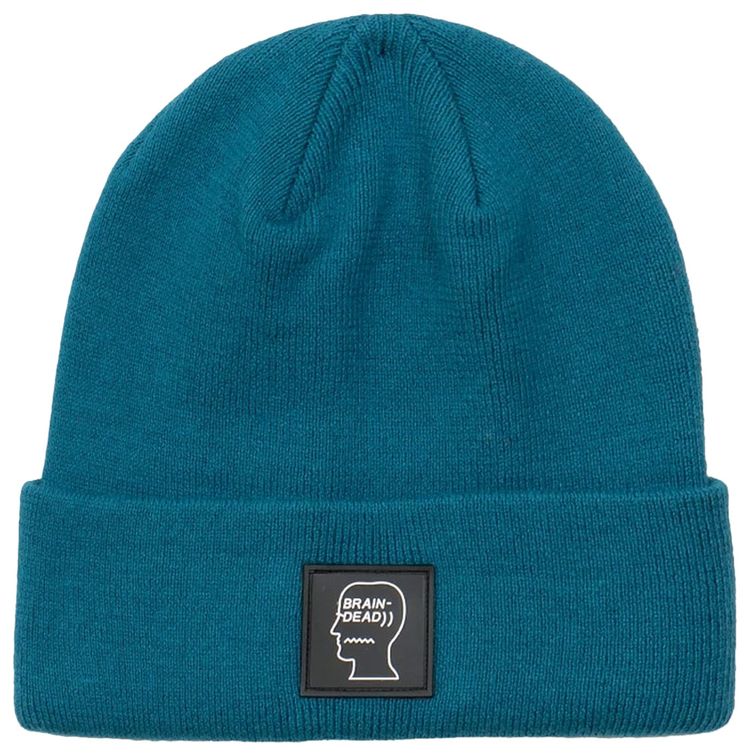 Brain Dead Logo Head Wool Beanie Mallard Green