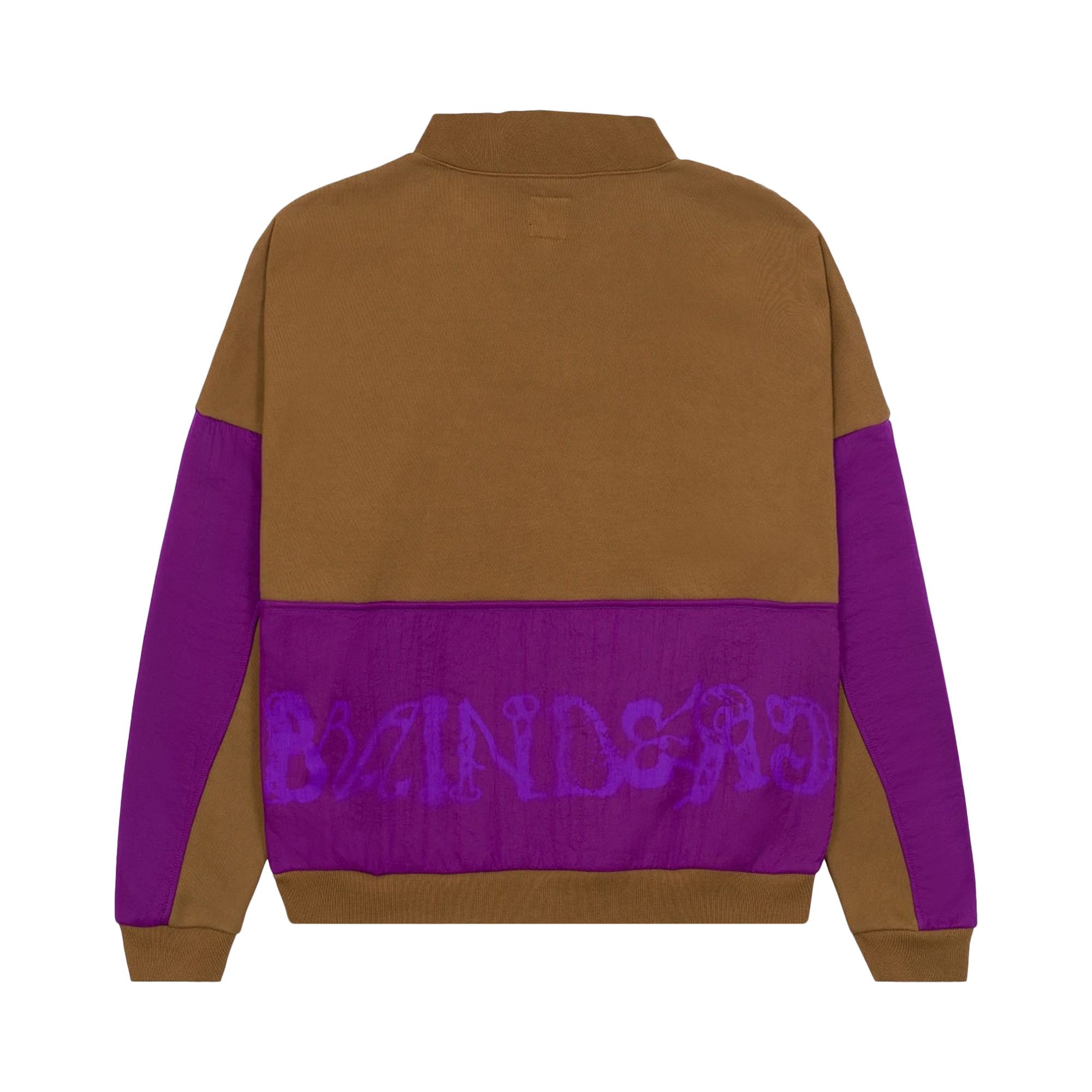 Buy Brain Dead Sinister Screw Overlay Half Zip Fleece 'Brown