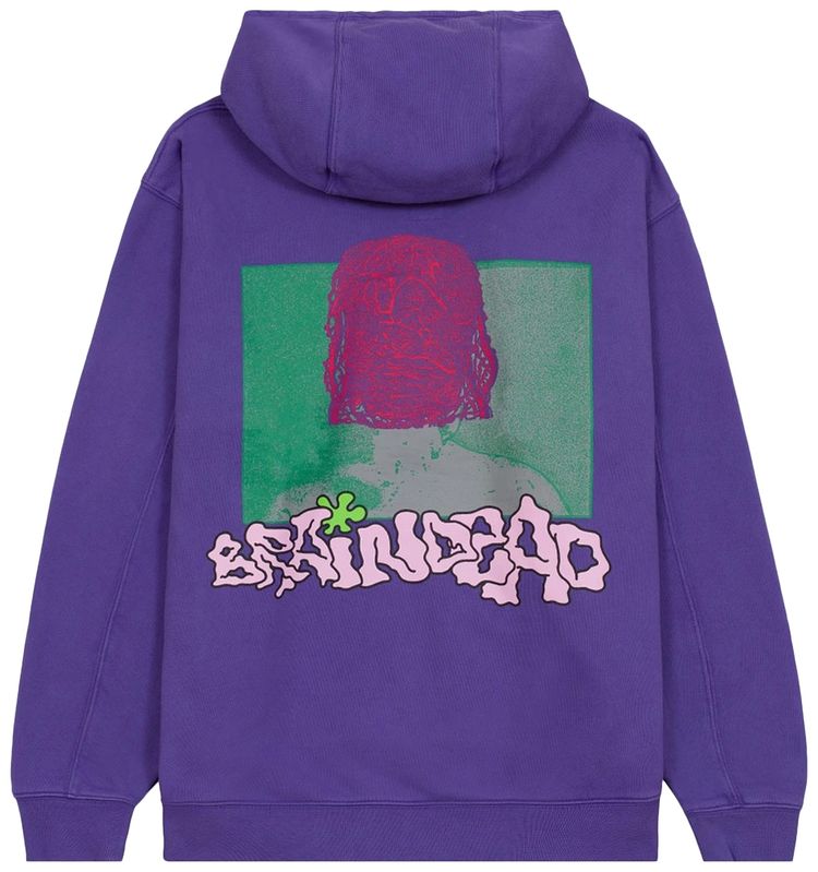 Brain Dead Throwing Hands Hooded Sweatshirt Purple