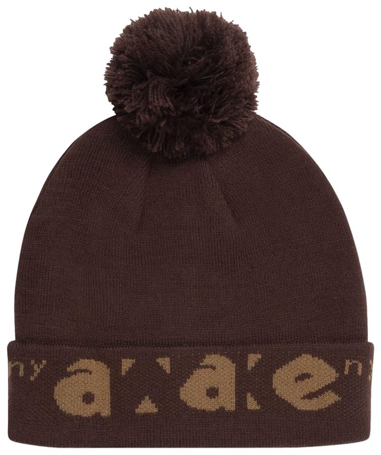 Awake NY Block Out Logo Beanie Brown