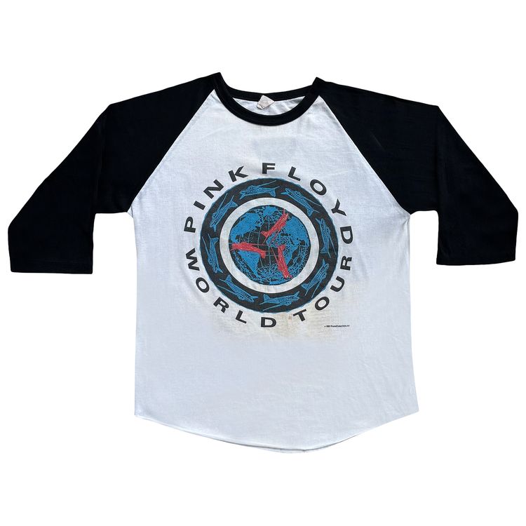 Vintage Pink Floyd World Tour Raglan Tee White