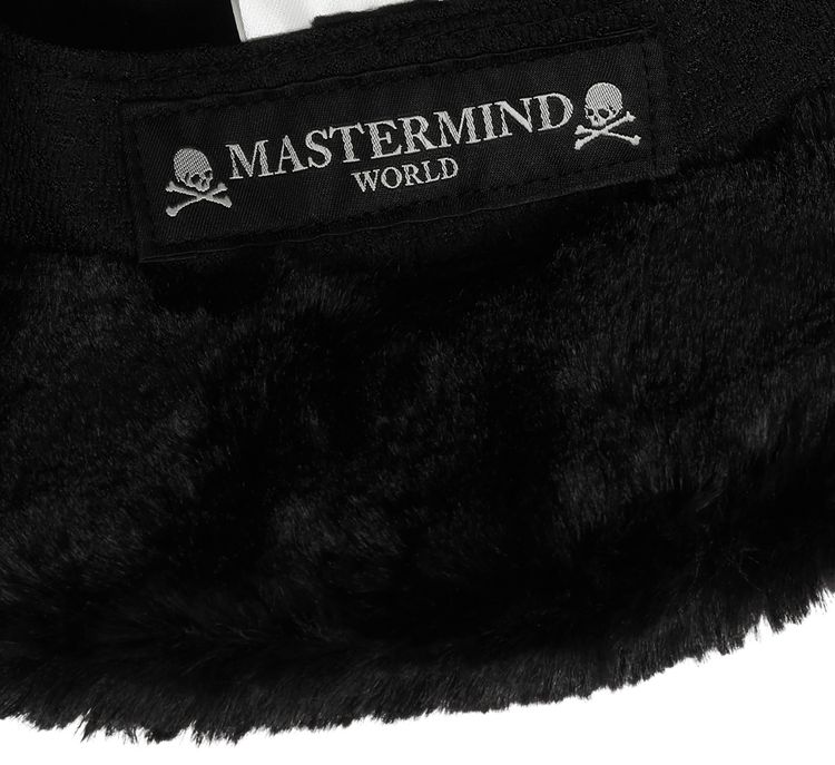 Mastermind Faux Fur Logo Bucket Hat Black