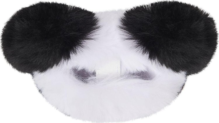 Balenciaga Fluffy Panda EarPods Holder With Strap BlackWhite