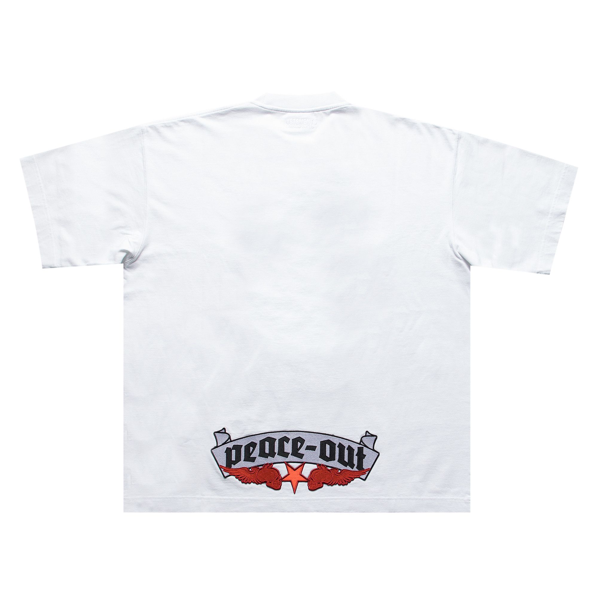 Buy Vetements Devil Wears Vetements Patched T-Shirt 'White