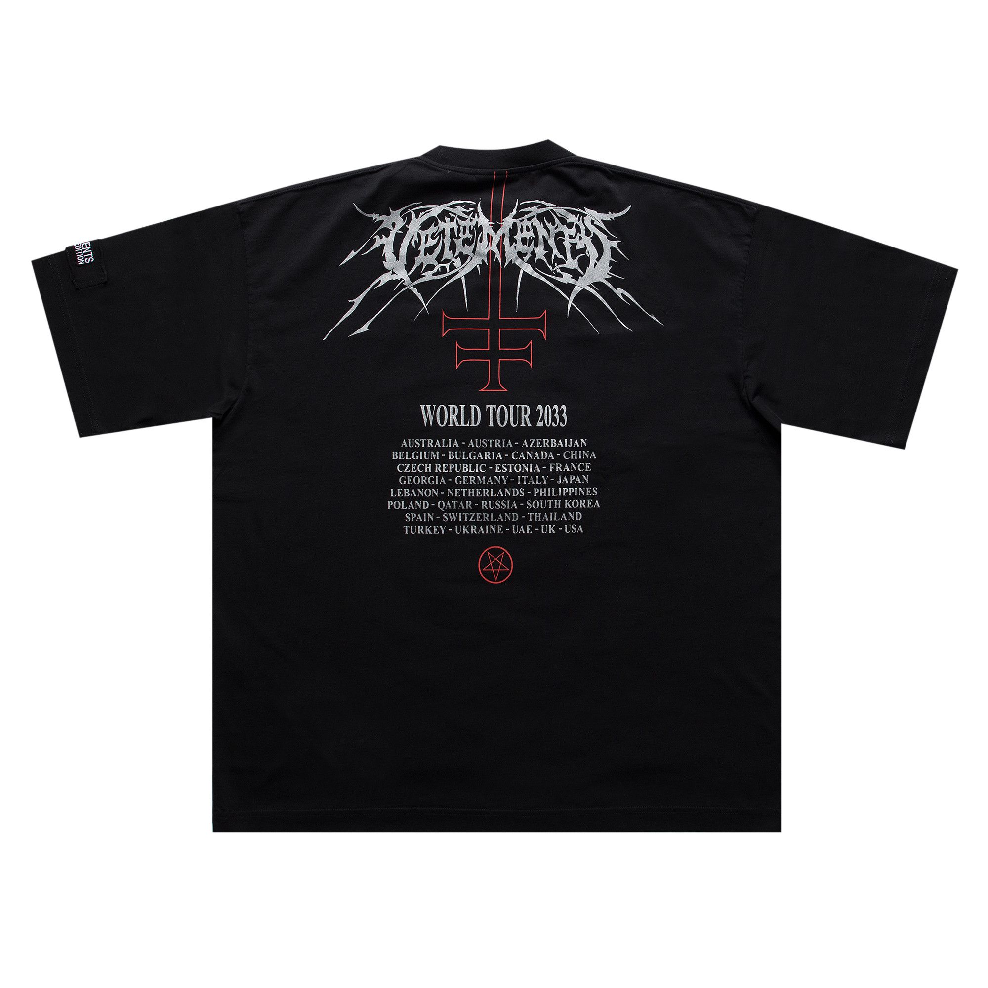 Buy Vetements Metal Patched Logo T-Shirt 'Black' - UE52TR350B BLAC