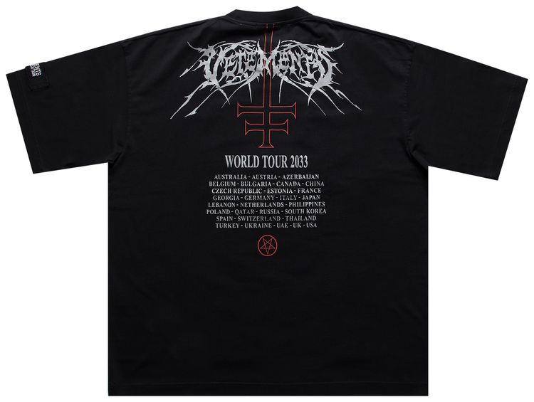 Vetements Metal Patched Logo T Shirt Black