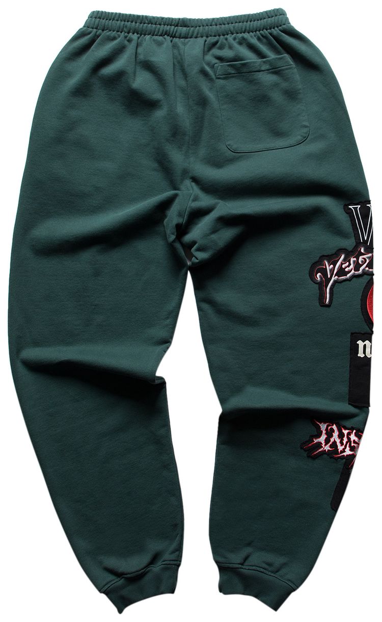 Vetements Metal Patched Logo Sweatpants Green