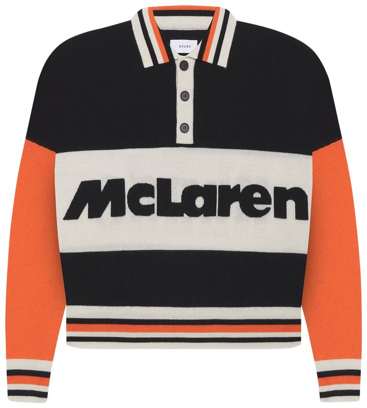 Rhude x McLaren Logo Polo RedCreme
