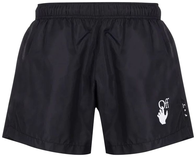 Off White Hand Off Swimshorts BlackWhite