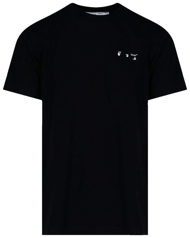 Off White OW Arrow Logo Short Sleeve Slim Tee BlackWhite