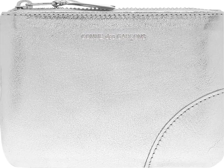 Comme des Garcons Wallet Mirror Inside Wallet Silver