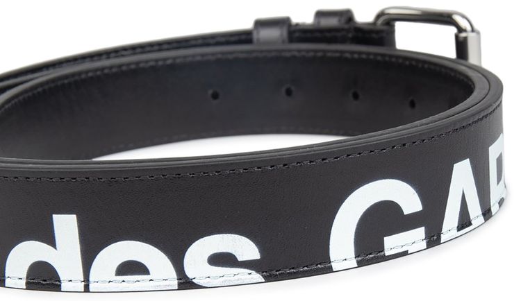 Comme des Garcons Huge Logo Belt Black