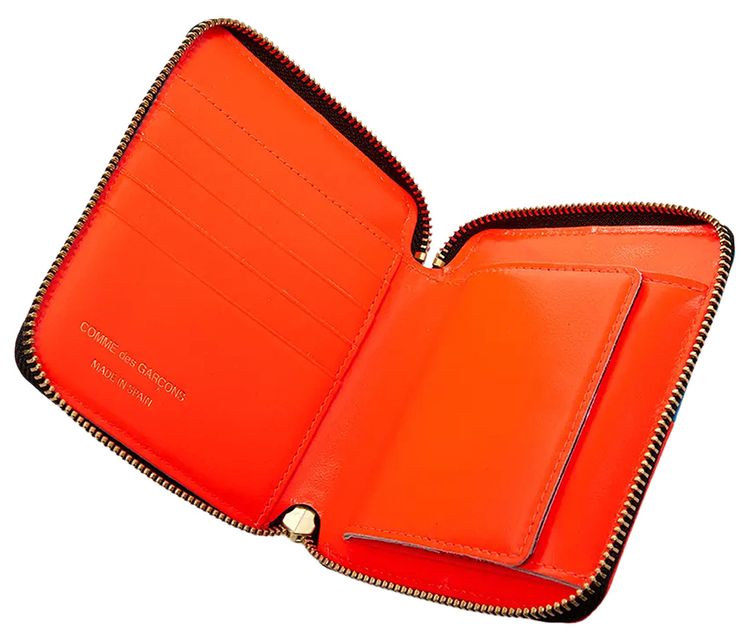 Comme des Garcons Wallet Fluo Squares Wallet BlueOrange