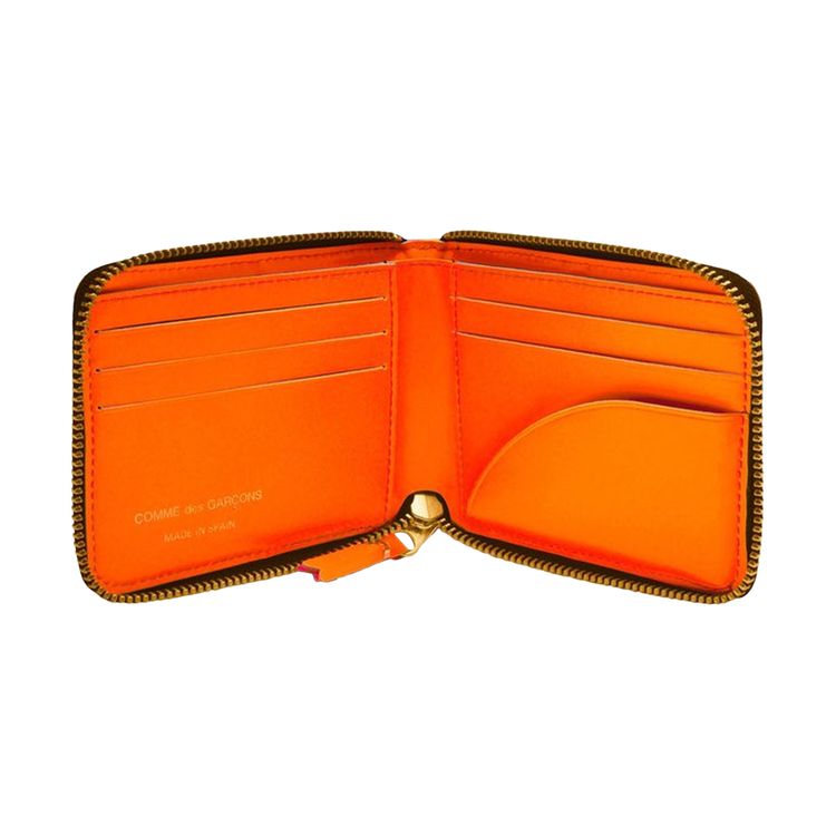 Comme des Garcons Wallet Fluo Squares Wallet OrangePink