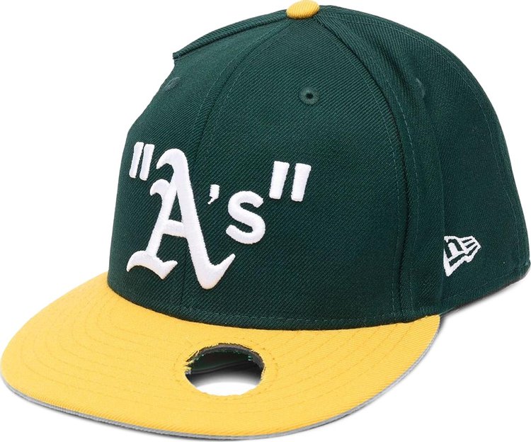 Buy Off-White x MLB Oakland Athletics Cap 'Green/Yellow