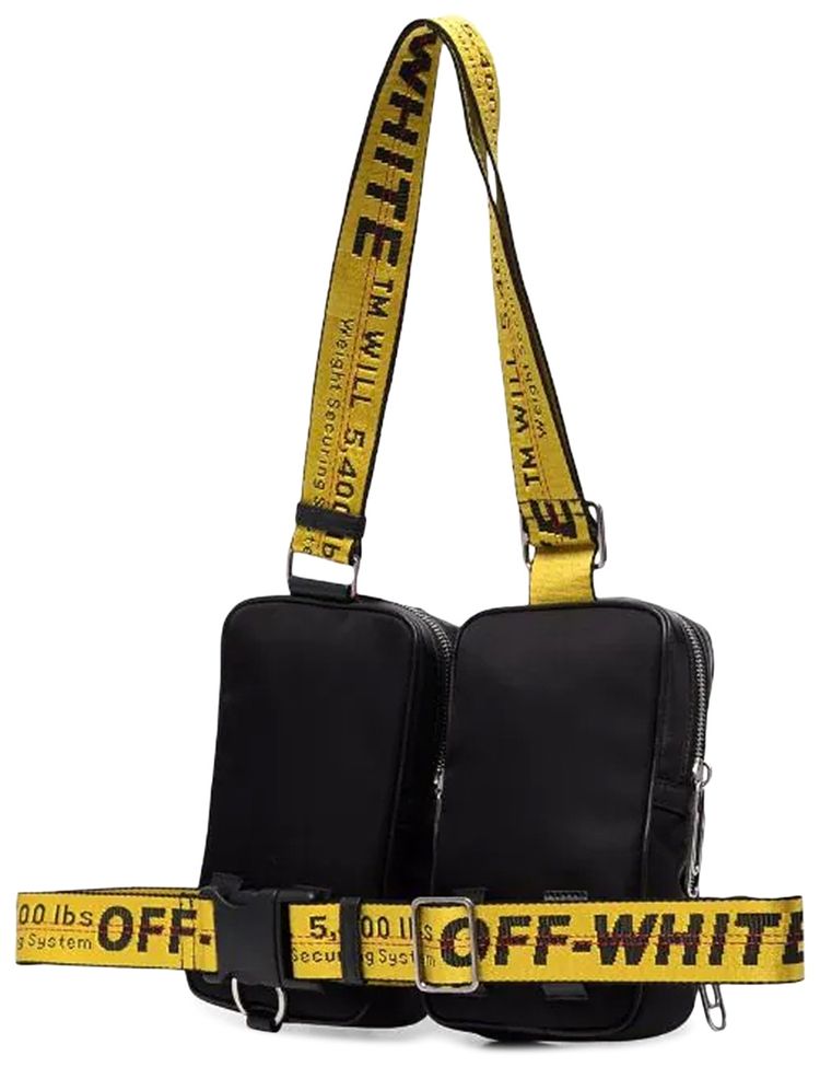 Off White Industrial Nylon UT Body Bag Black