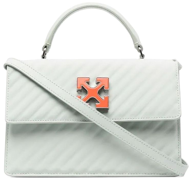 Off White Jitney 14 Top Handle Bag Sage