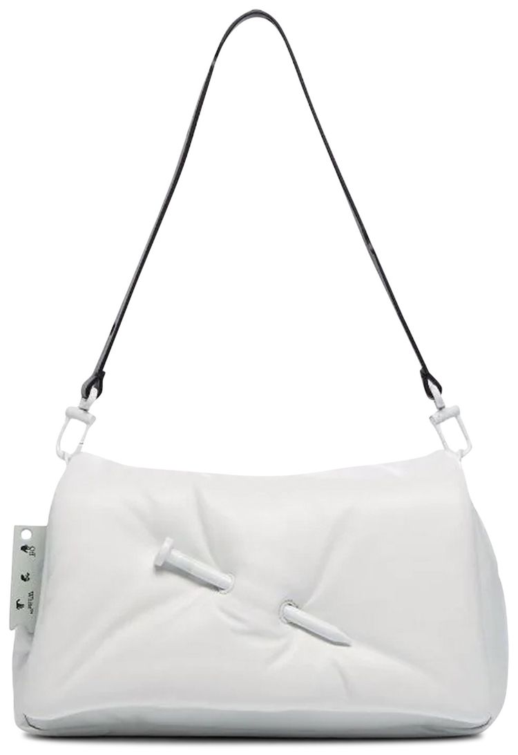 Off White Nailed Slouchy Clutch White