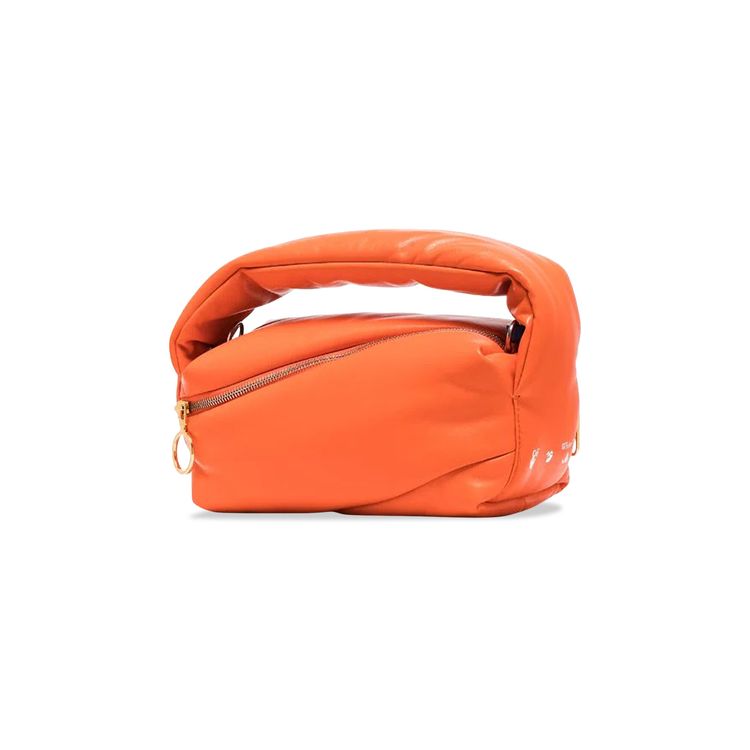 Off White Pump Pouch Orange