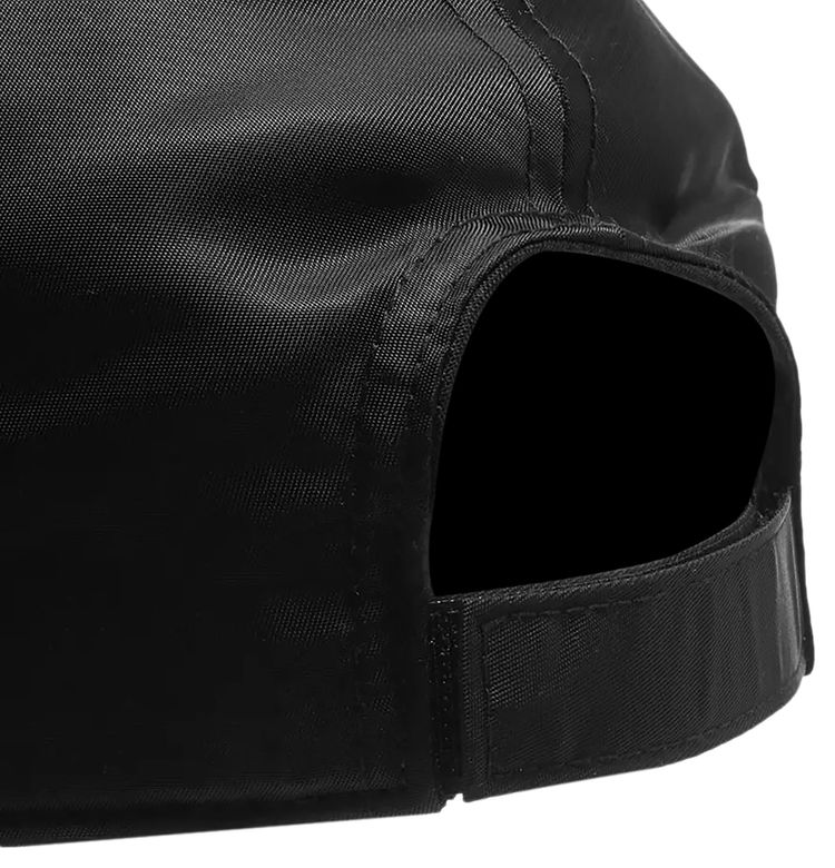 Off White Nylon Baseball Cap Black