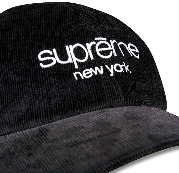 Supreme GORE TEX Corduroy Classic Logo 6 Panel Black