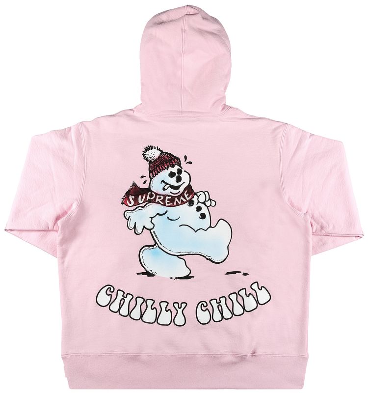 Supreme Snowman Hooded Sweatshirt Light Pink