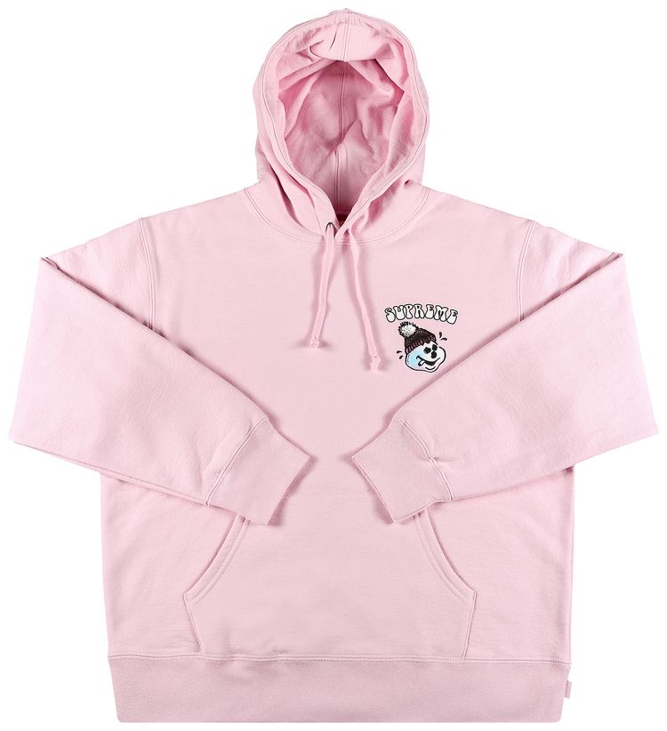 Supreme Snowman Hooded Sweatshirt Light Pink