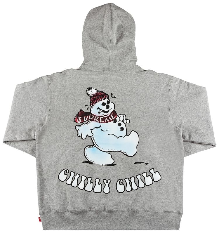 Supreme Snowman Hooded Sweatshirt Heather Grey