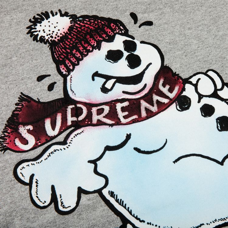 Supreme Snowman Hooded Sweatshirt Heather Grey