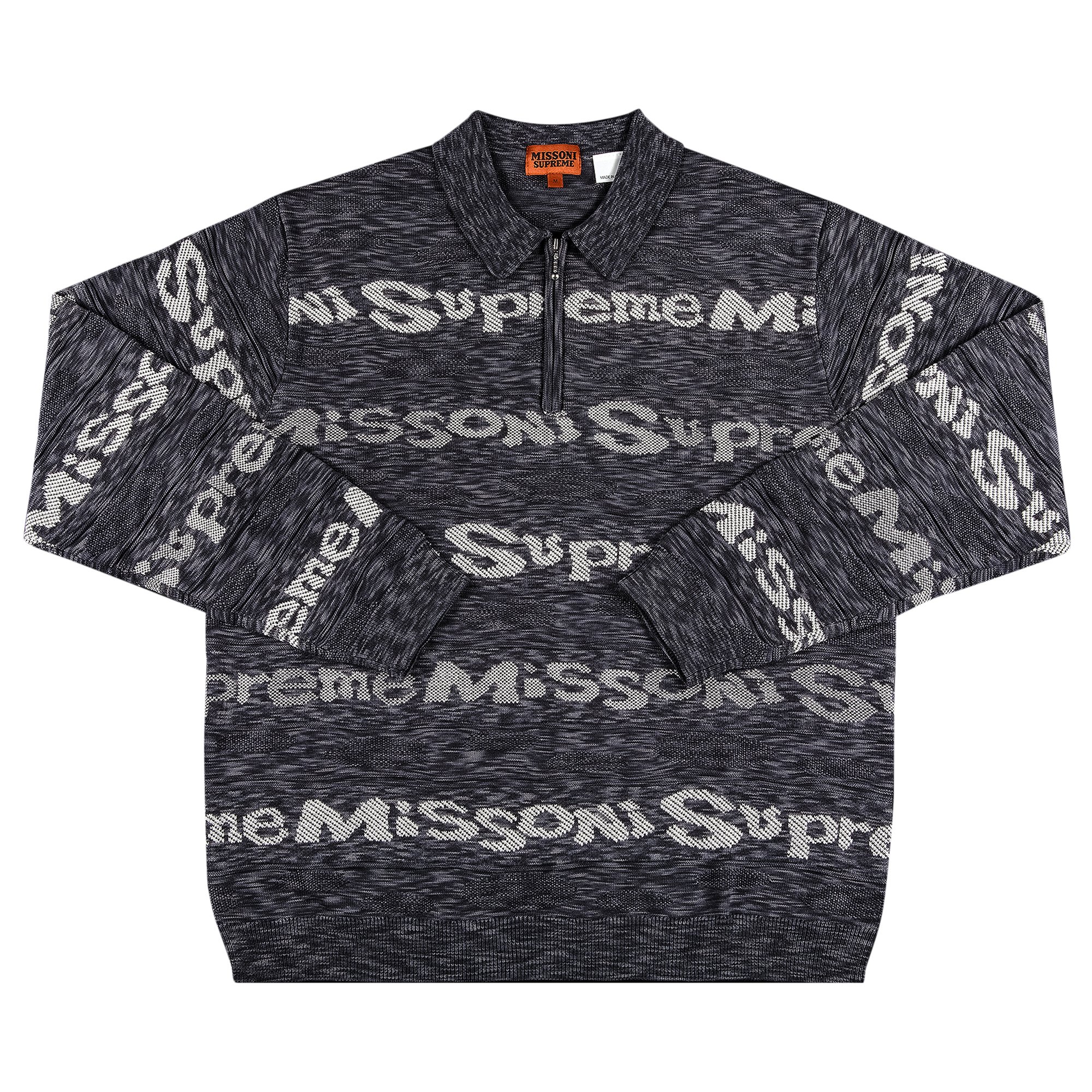 Buy Supreme x Missoni Zip Long-Sleeve Polo 'Black' - FW21KN86