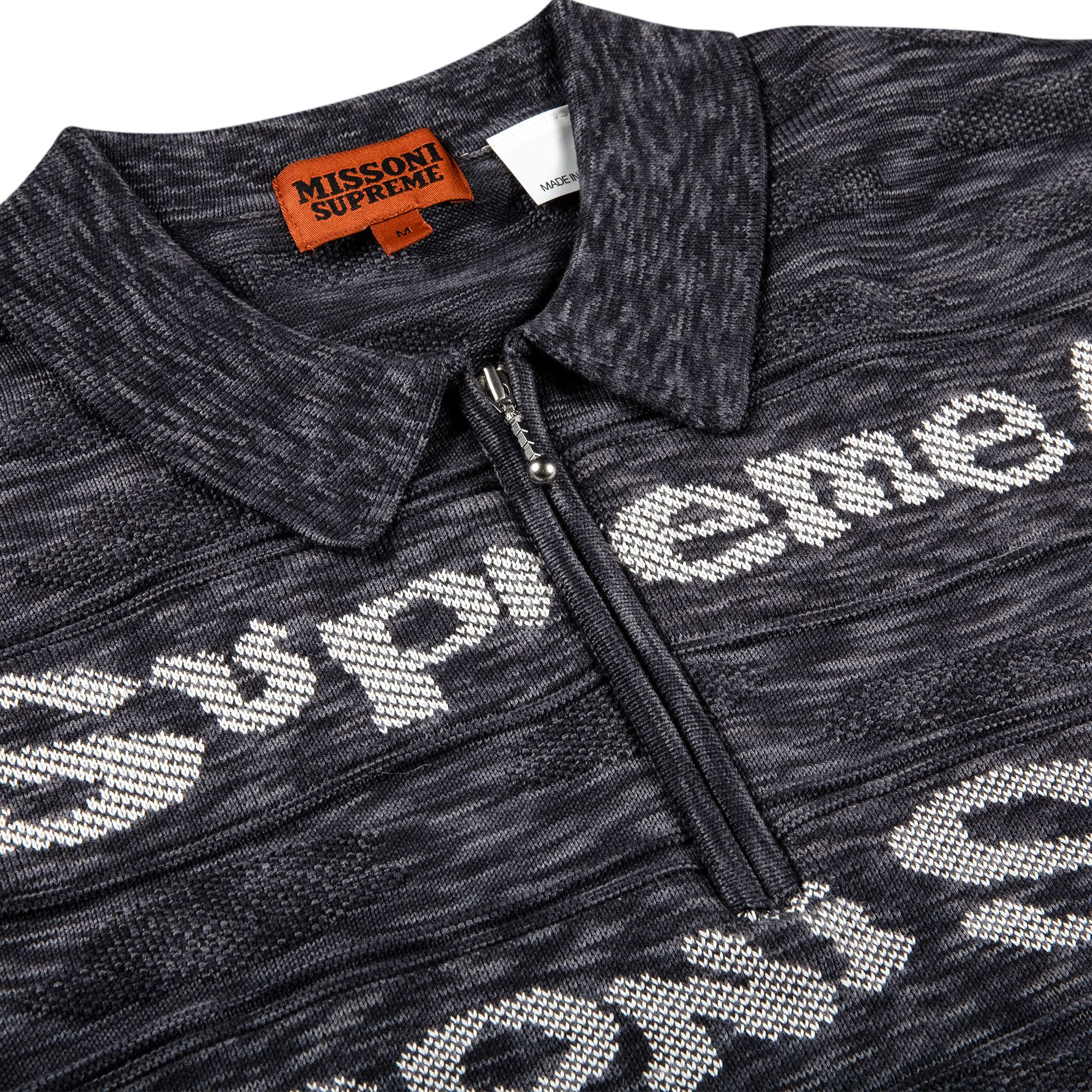 大人女性の Buy 'Black Polo Long-Sleeve Zip Missoni x Supreme トップス