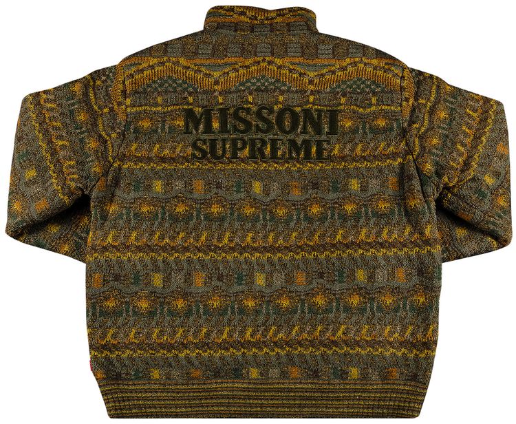 Supreme x Missoni Reversible Knit Jacket Olive