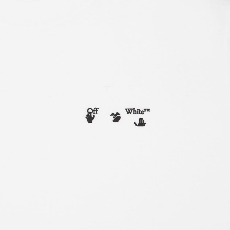 Off White Logo Slim Tee WhiteBlack