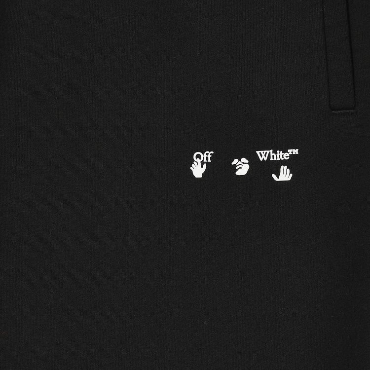 Off White Logo Short Cuff Sweatpant Black