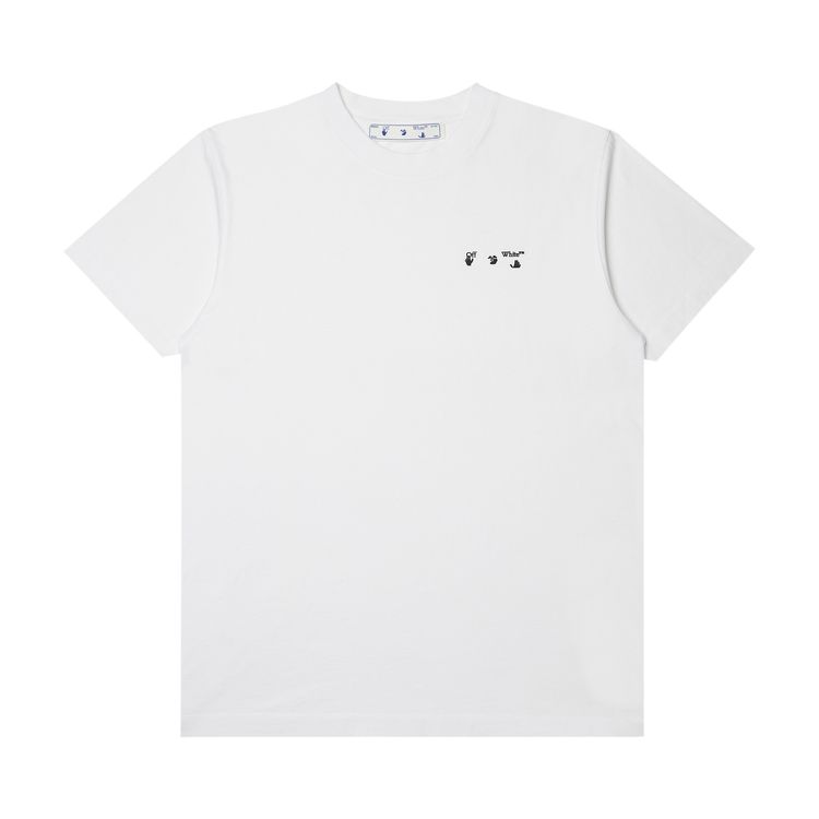 Off White Logo Slim Tee WhiteBlack