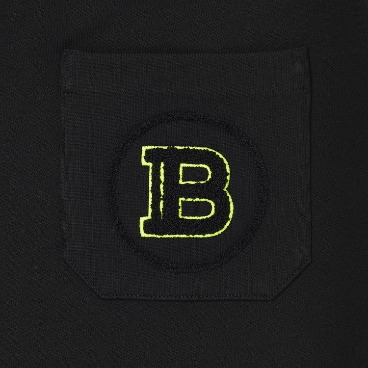 Balmain Curly Sweatpants NoirJaune Fluo