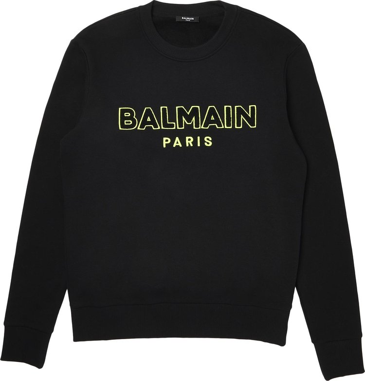 Balmain Curly Sweatshirt 'Noir/Jaune'