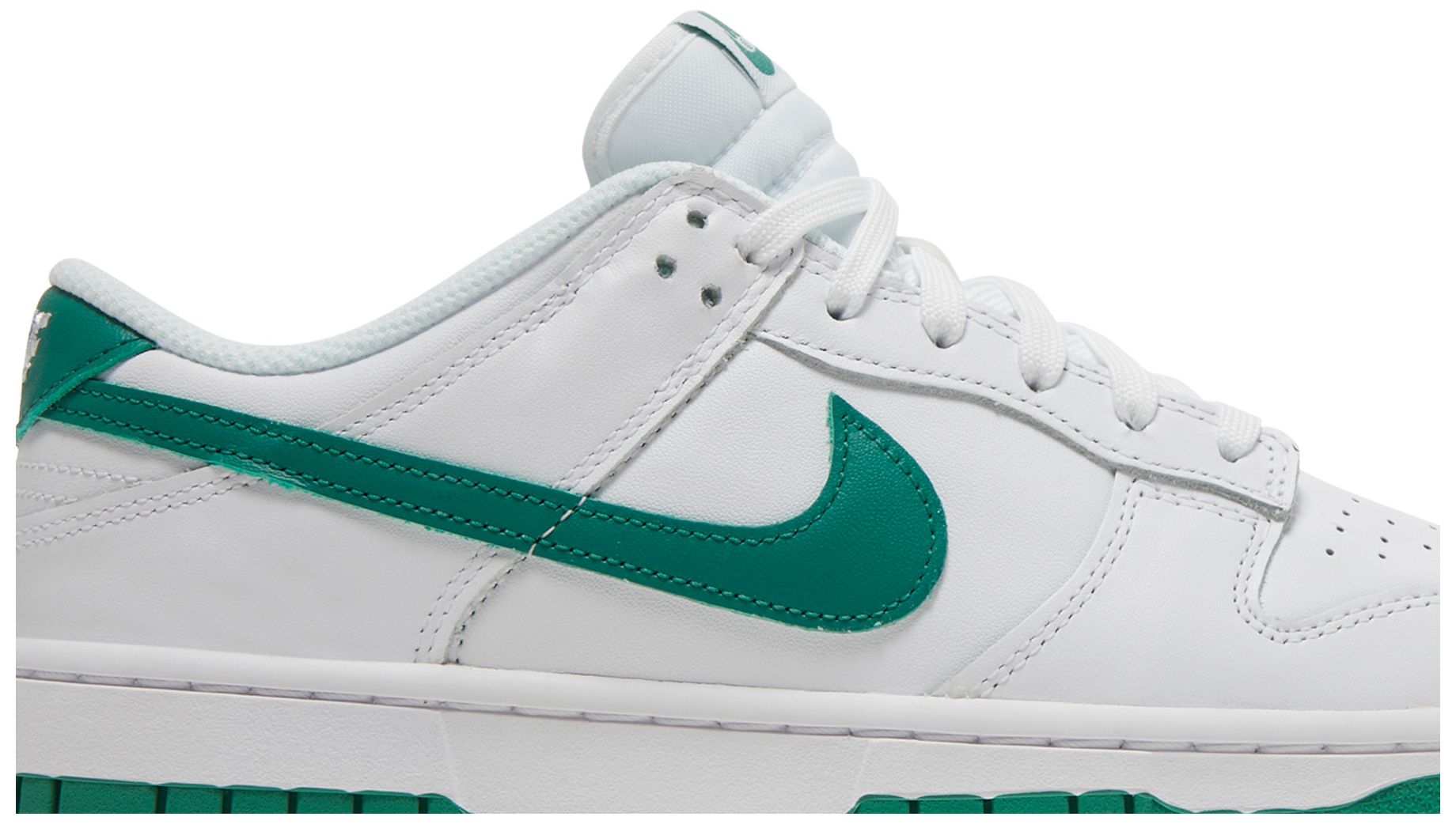 low dunk green and white