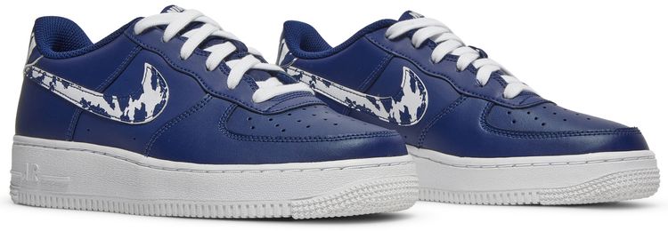 Nike Air Force 1 LV8 1 GS Splatter Swoosh   Blue Void