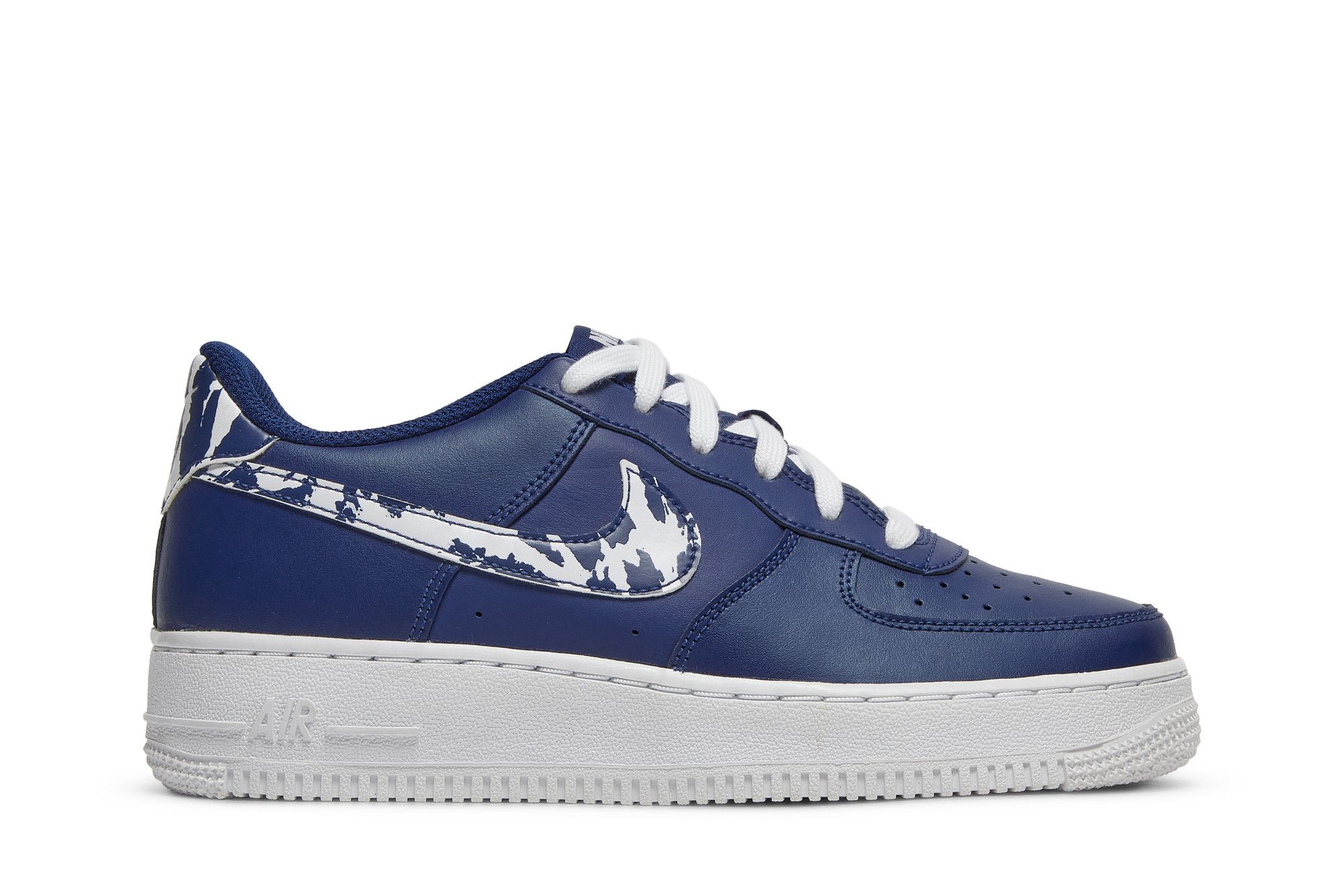 All navy blue top air force ones