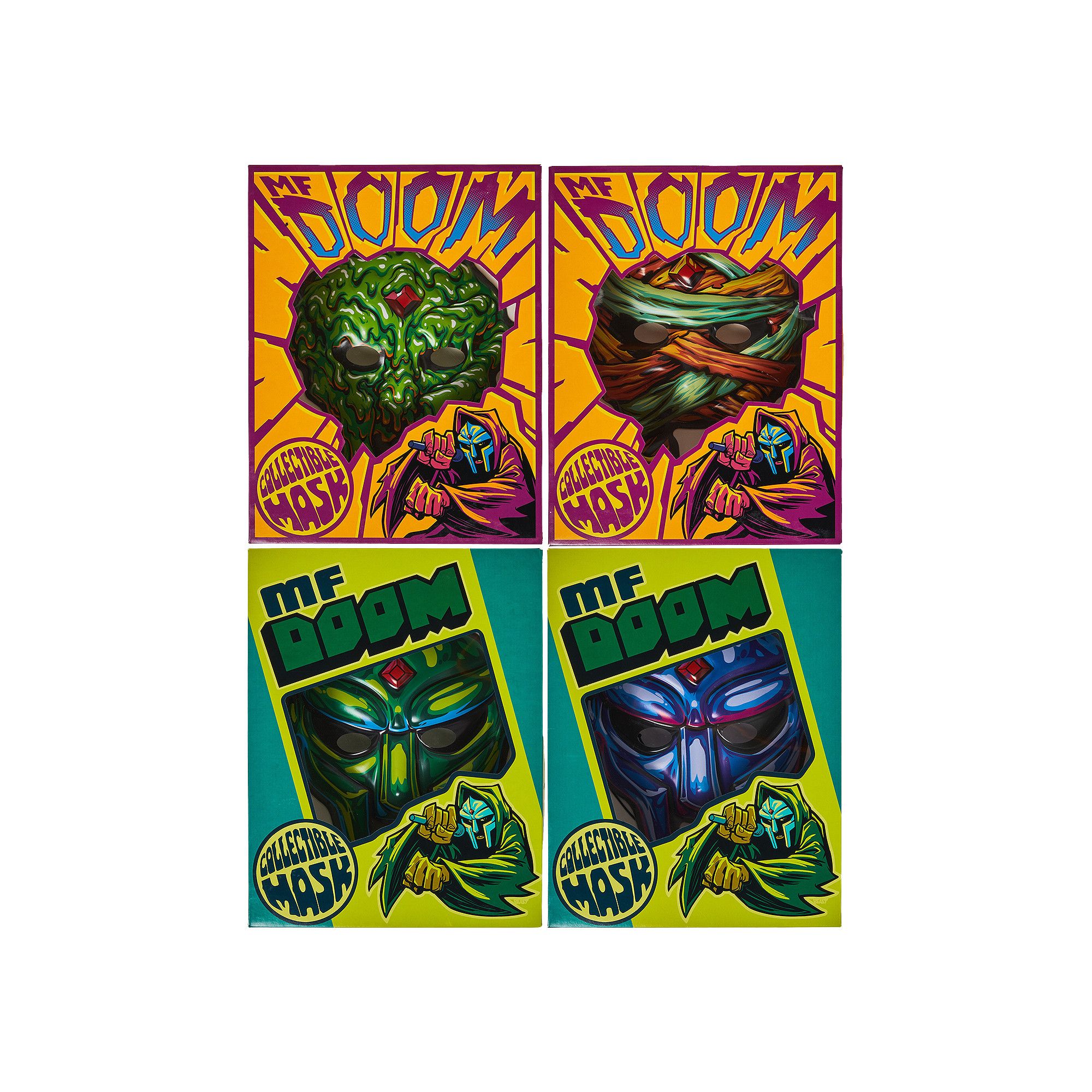 Buy MF Doom Collectible Mask Set 'Sludge/Mummy/Emerald/Sapphire' - 01000  02557 02473 00147 | GOAT