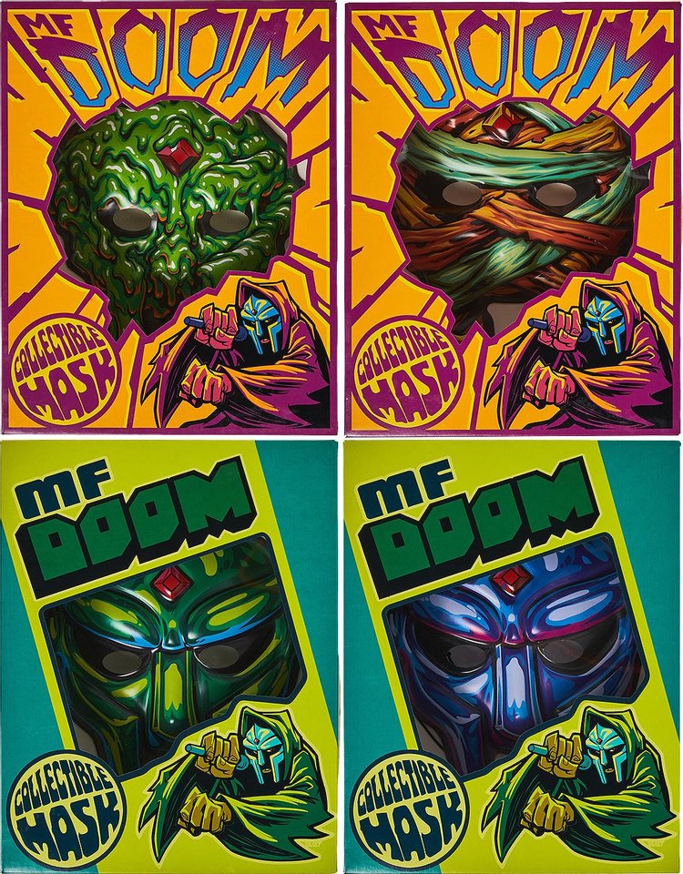 MF Doom Collectible Mask Set 'Sludge/Mummy/Emerald/Sapphire'