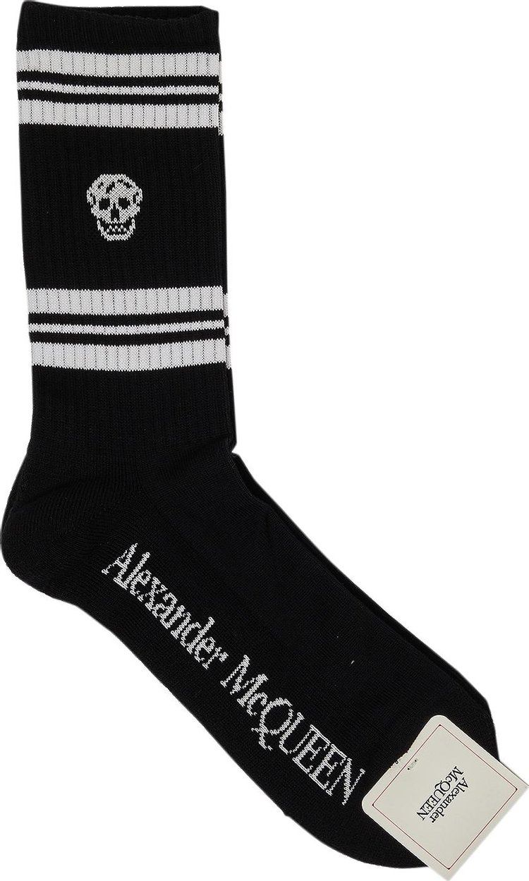 Alexander McQueen Skull Sport Socks 'Black/White'