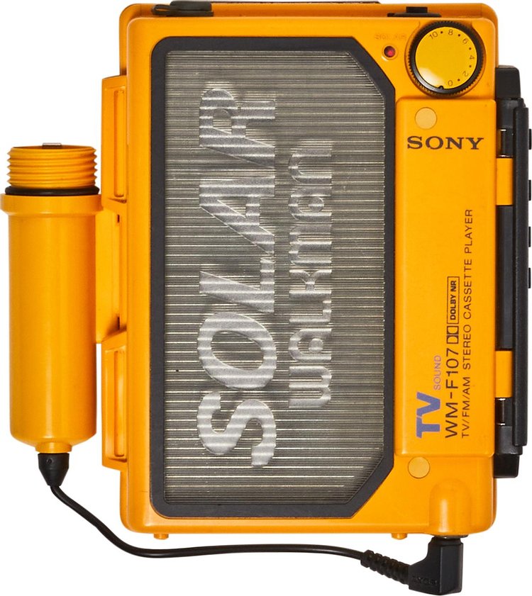 Pre Owned Sony WM F107 Walkman Solar Radio TV Cassette Player Yellow