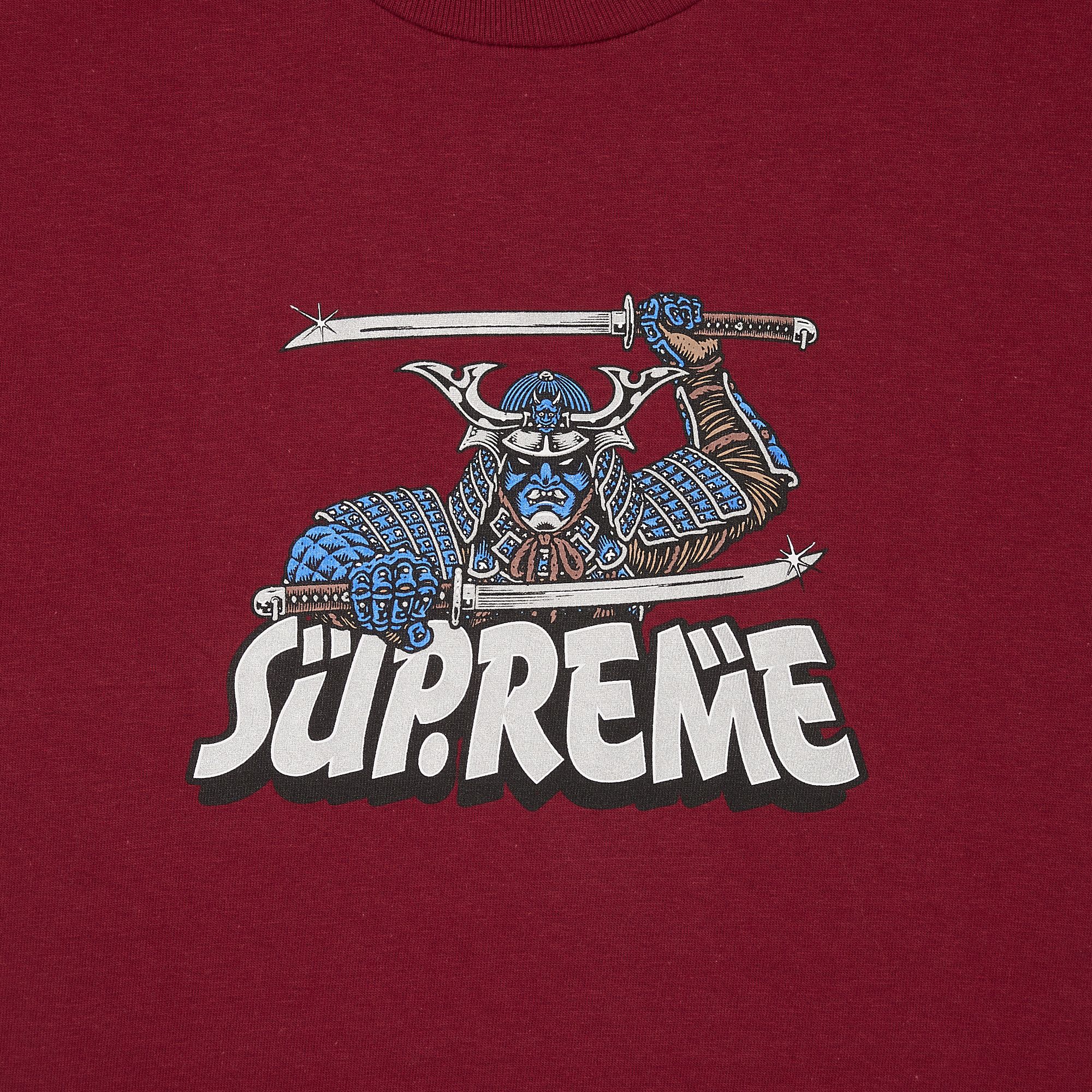 Buy Supreme Samurai Tee 'Cardinal' - FW21T32 CARDINAL | GOAT