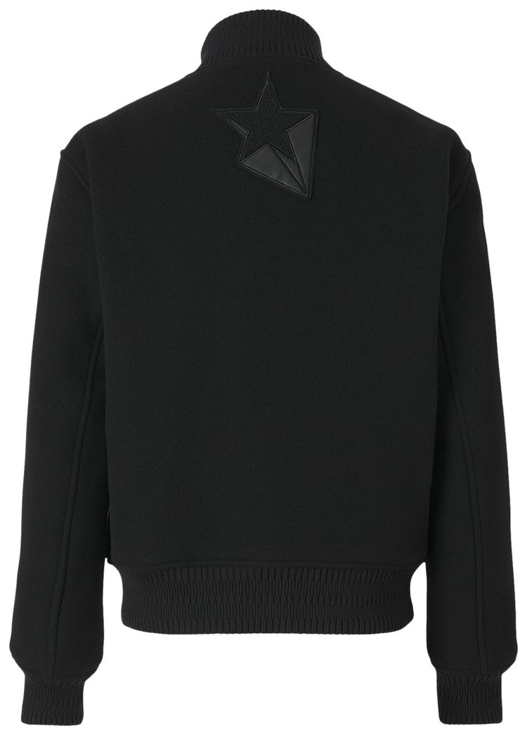 Burberry Wool Varsity Bomber Black